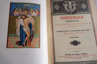 1888 PONTIFICALE ROMANUM PARS PRIMA, SECUNDA, TERTIA  