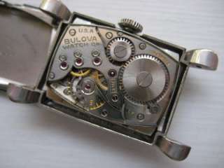 Vintage 10k White Gold Filled Bulova Excellency Wrist Watch Wind Up 21 
