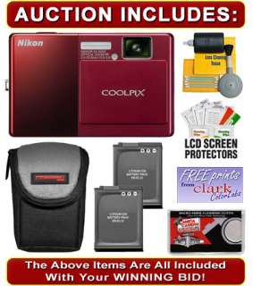 Nikon Coolpix S70 VR Red Compact Digital Camera Kit USA 018208097234 