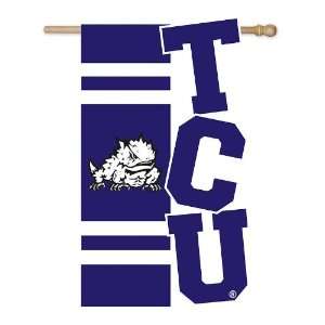  Texas Christian University TCU Applique House Flag Patio 