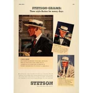  1936 Ad John B. Stetson Gram Hat Artist Leslie Saalburg 