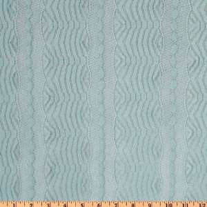  56 Wide Lace Stripes Light Blue Fabric By The Yard: Arts 