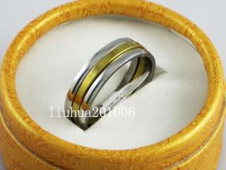 Wholesale   NEW 25 pcs trinity gold plate polish stainless steel rings 