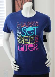 Nike Marks Get Set See You Later Blue T Shirt sz L NEW  