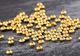 100 Gold Tone Metal Spacer Beads Findings 0.24x0.16 CHIC  