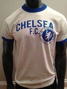 Chelsea FC Ringer T Shirt Tee  
