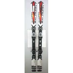 Used Salomon X Wing Fury Jr. 08 09 Kids Snow Skis with Binding A 