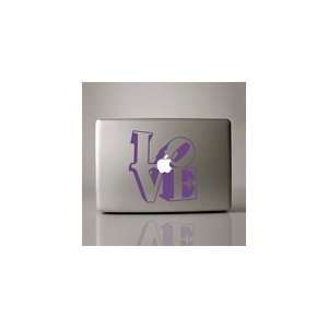  LOVE Vinyl Laptop Skin Purple for MacBook Pro: Computers 