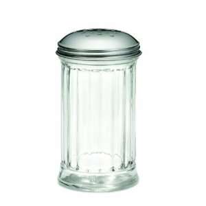  Tablecraft 12 oz Fluted Glass Shaker With Stainless Steel 