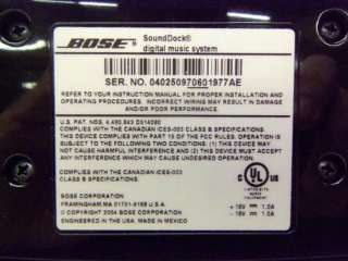 Bose Black SoundDock Series I Digital Music System for iPod  