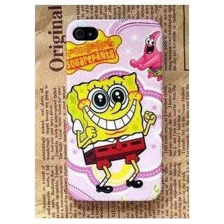 Apple iPhone 4G/4S Spongebob Style Hard Case/Cover / Protector,purple 