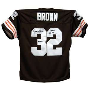  Jim Brown Signed Uniform   w/3 STATS