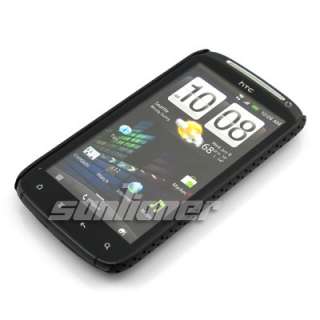 HTC Sensation 4G G14 BLACK Mesh Hole Hard Case+Screen Protector  