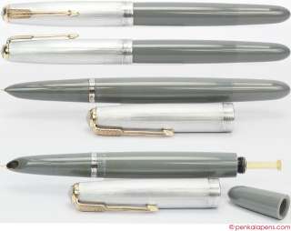 PARKER 51 Sterling silver & gray vacumatic pen USA 1940s  