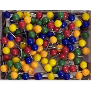 1/8 Inch Map Tacks   Assorted Colors: Office Products