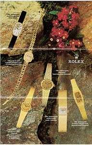 RARE VINTAGE Brochure for ROLEX Ladies models in 14KT Gold CELLINI 