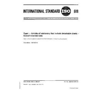  ISO 6181974, Paper    Articles of stationery that include 