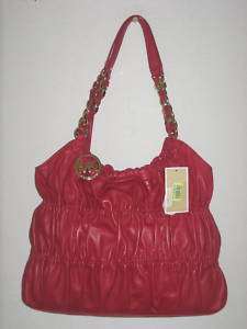 Michael Kors Red Webster Lg Shoulder Tote Handbag $398  