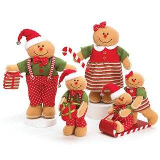   Soft Christmas Gingerbread Couple dolls Decor so cute: Home & Kitchen