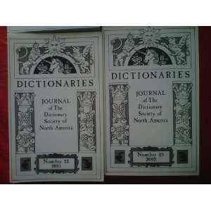    Journal of the Dictionary Society of North America Books