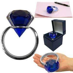  Imitation Diamond Ring Paper Weight   Blue
