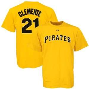  Pitt Pirates T Shirt  Majestic Pittsburgh Pirates #21 