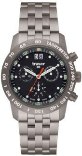 Traser Big Date Pro Titanium Green Tritium Watch  