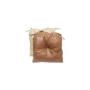 Faux Leather Chair Pad   KI 21211 Choco 1210 BLK by Kennedy Home 