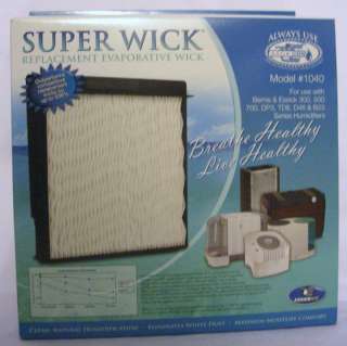 Bemis Humidifier Super Wick 1040 Filter EssickAir NEW 043129044678 