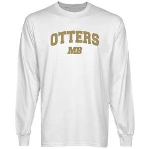 NCAA Cal State Monterey Bay Otters White Logo Arch Long Sleeve T shirt 