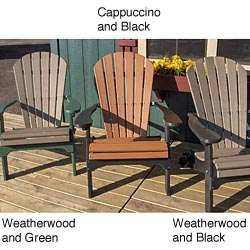   Tommy Two Tone Recycled Poly Folding Adirondack Chair  Overstock
