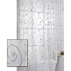   Embroidered Organza 108 inch Sheer Curtain Panel  