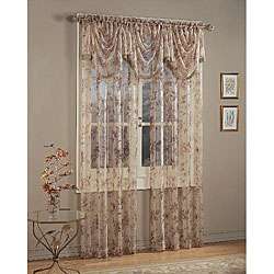 Julianne Sheer Floral Window Curtain Panel  Overstock