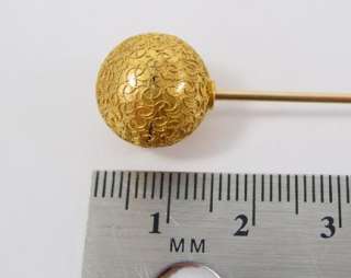 VICTORIAN 14K GOLD ETRUSCAN REVIVAL TWISTED WIRE HATPIN  