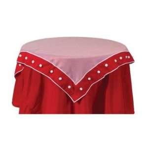  Red & White Pinstripe Table Cloth Table Toppers 54