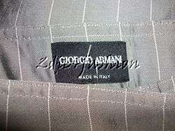 1075 New GIORGIO ARMANI Stylish Gray White Pinstripe Slacks Pants 6 
