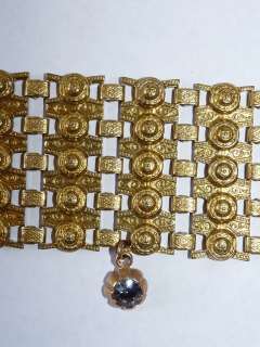 Catherine Popesco gold large pillar bracelet w/ charm  