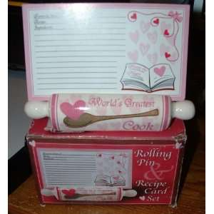  Ceramic Rolling pin for Recipe Cards Very Cute Nice for 