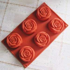 Silicone Cake Chocolate Mold Muffin Cupcake Rose Mould  