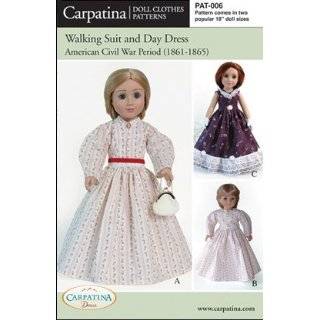  Period Doll Clothes Pattern in 2 Sizes For 18 American Girl Dolls 