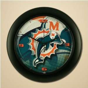    Miami Dolphins High Definition Wall Clock: Sports & Outdoors
