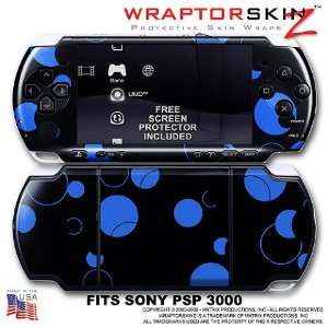 Lots of Dots Blue on Black WraptorSkinz Skin and Screen Protector Kit 