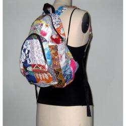 Recycled Cotton and Denim Small Floral Backpack (Nepal)   