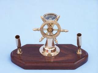 Pictures Ship Wheel Compass Pen Holder