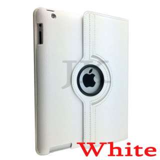 New iPad 3 360 Rotating Magnetic Leather Case Smart Cover Stand Apple 