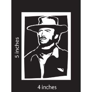  Clint Eastwood High Plains Sticker Cut Vinyl Decal White 