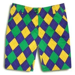  Loudmouth Golf Mens Shorts: Carnivale   Size 34 