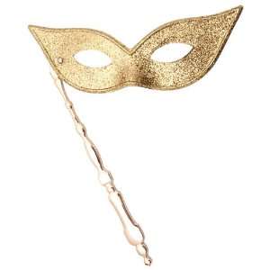 Gold Glitter Cat Eye Mask with Handle