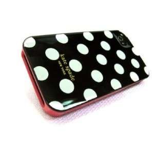   Spade Hard iphone case cover Black with White polka Dot iphone 4 4G 4S