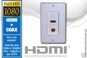 HDMI Plus Coax Wall Plate for an all in 1 solution  